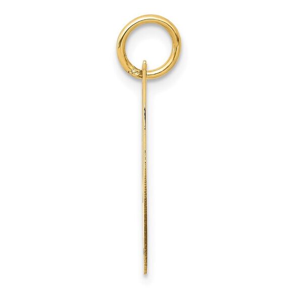 10k Yellow Gold Small Fancy Script Initial I Charm - Picture 2 of 4